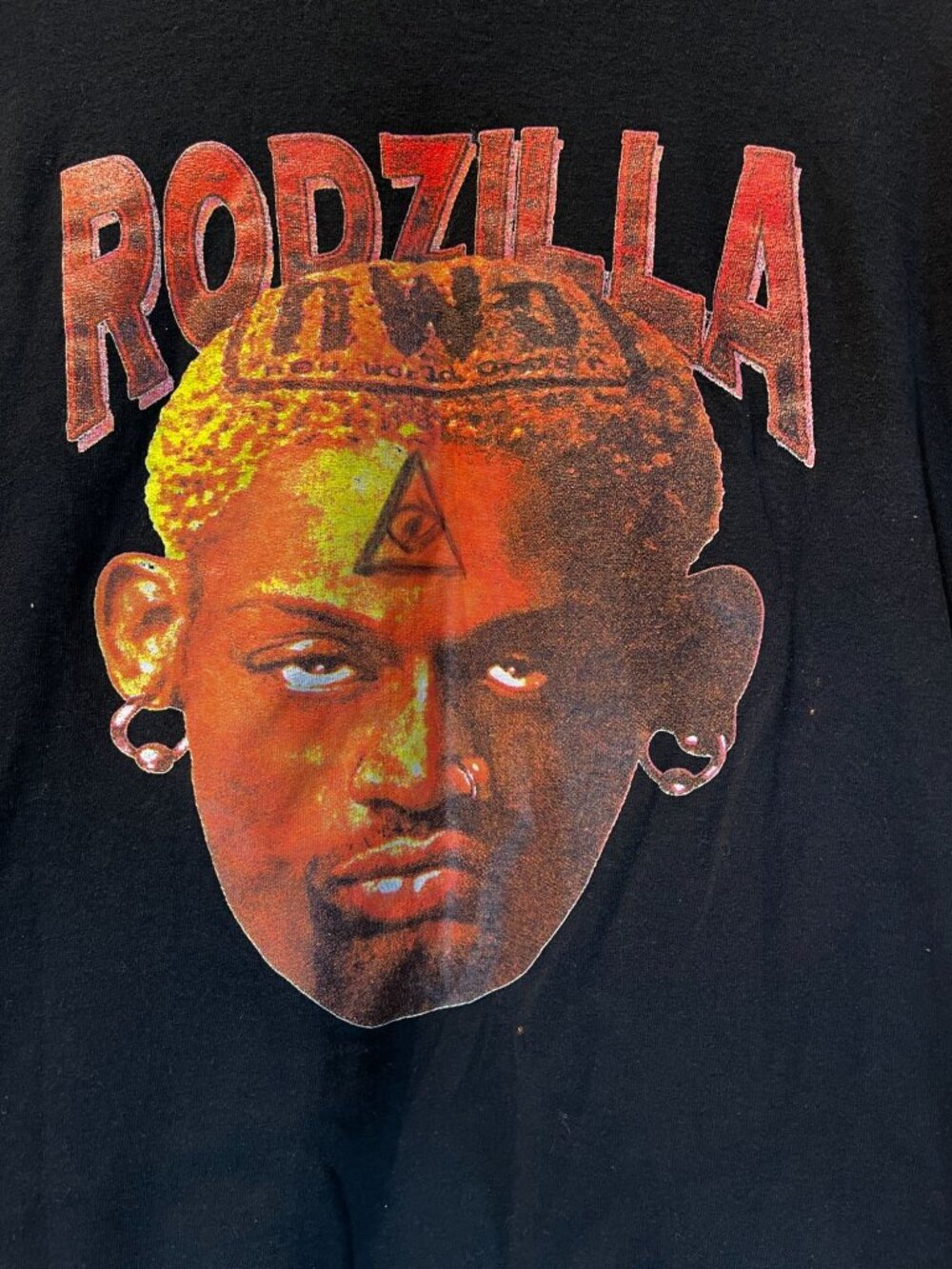 Dennis Rodman Rodzilla NWO Gildan Black T-Shirt Size M